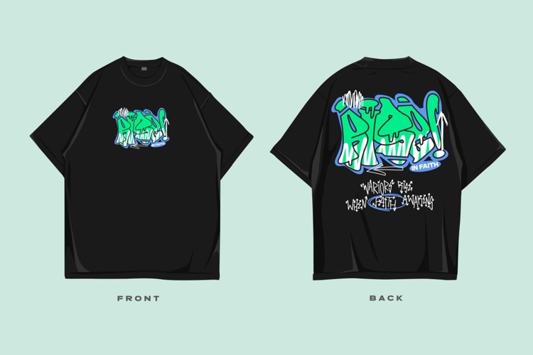 Rise in Faith Spiritual Quotes, Christian Graffiti T shirt