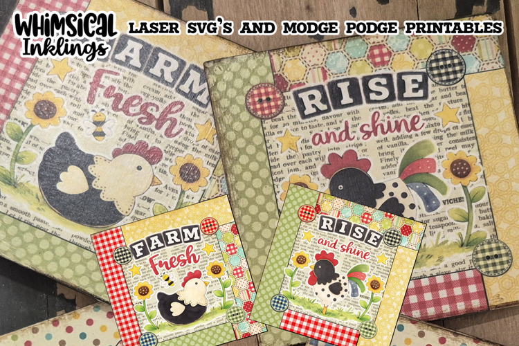 Rise & Shine SVGs and Modge Podge Printables