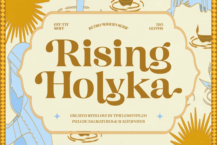 Rising Holyka - Retro Modern Serif