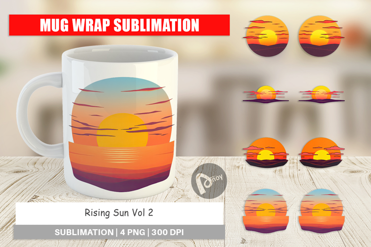 Mug Wrap Rising Sun