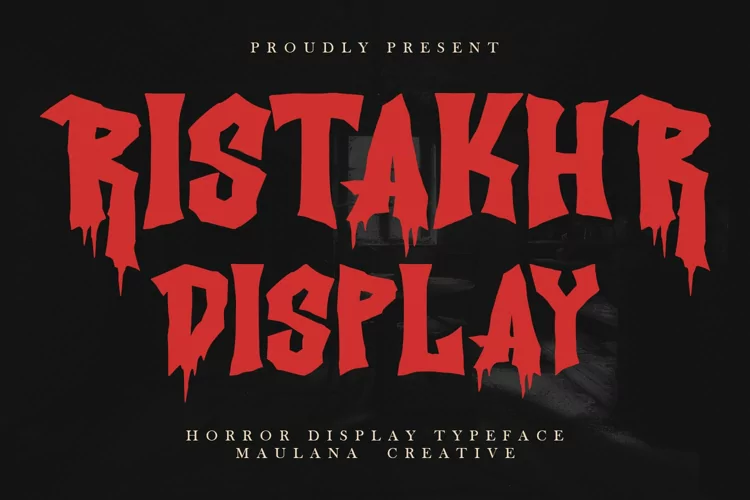 Ristakhr Horror Display Typeface