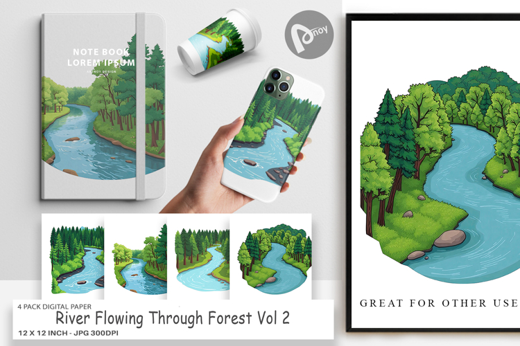 Digital Paper Forest River