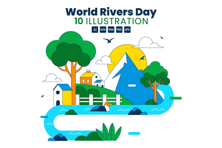 10 World Rivers Day Illustration