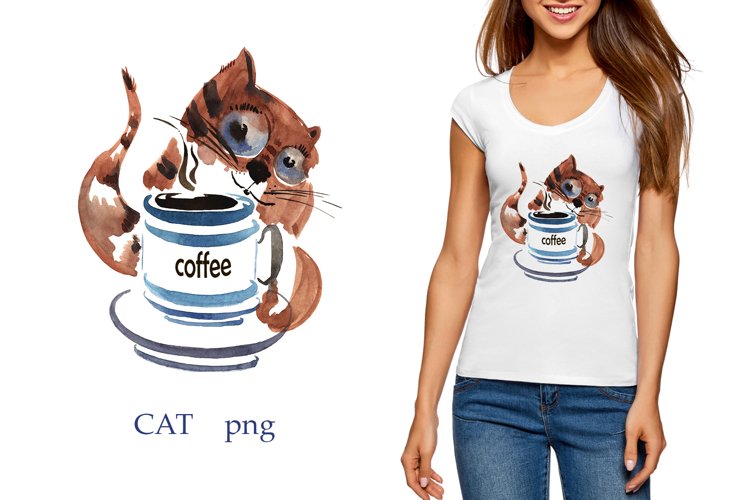 Cat Watercolor Image 8