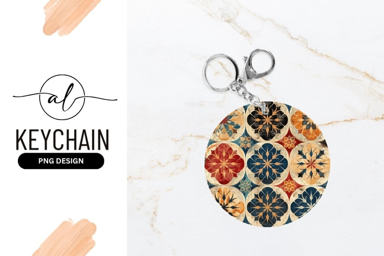 Decorative Floral Pattern in a Round Shape