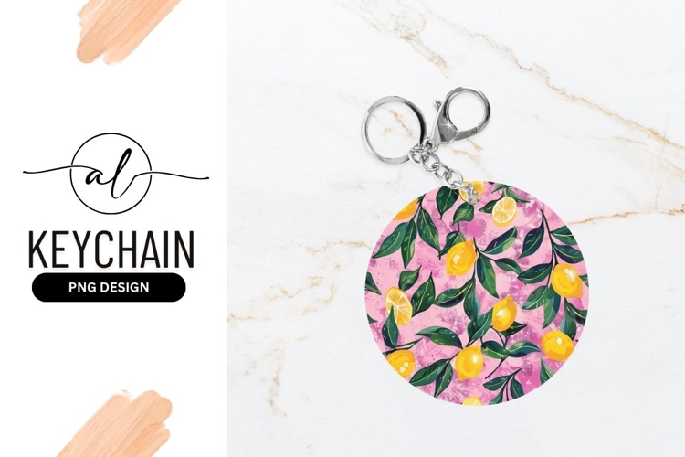 Lemon Fruit and Leaf Arrangement on Pink Background