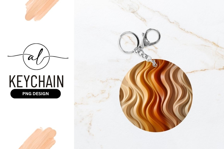 Wavy Abstract Pattern in Beige and Brown Tones