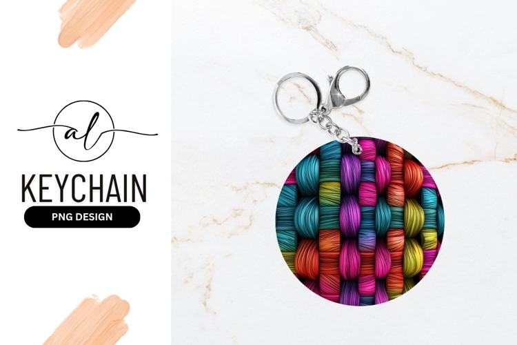 Colorful Woven Texture in a Circle Shape with Various Hues