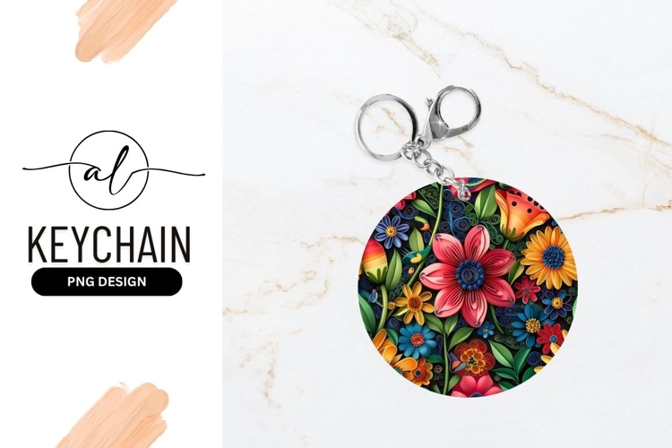 Colorful Floral Arrangement in a Round Shape with Birds