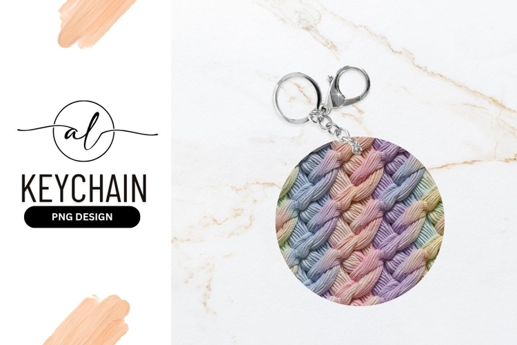 Pastel Braided Pattern in a Round Shape with Woven Texture