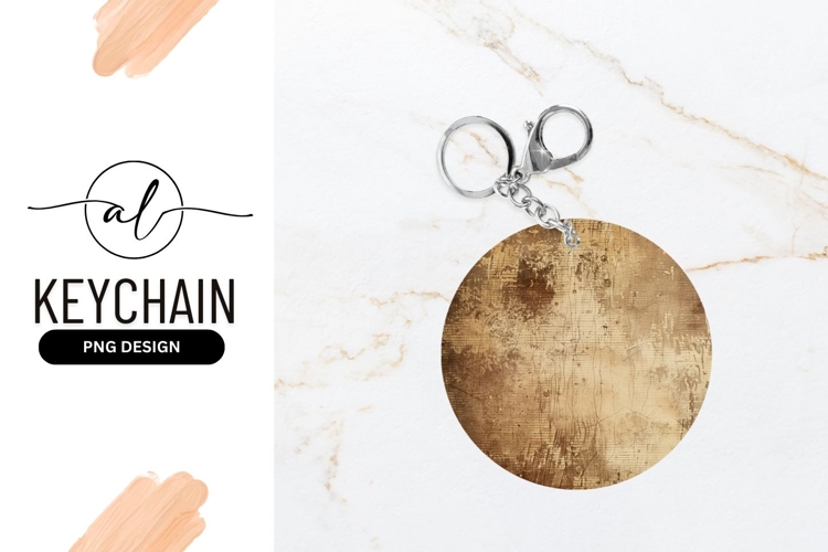 Vintage round keychain png design