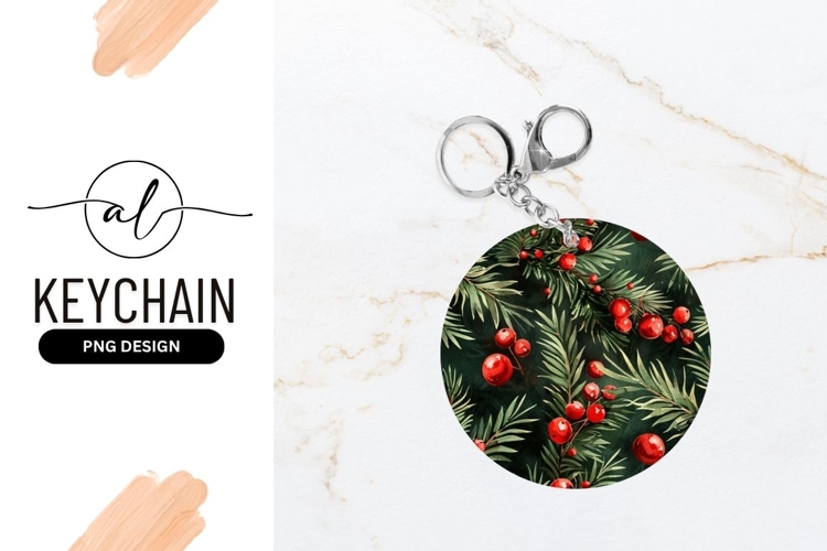 Festive Evergreen Branches And Berries Pattern