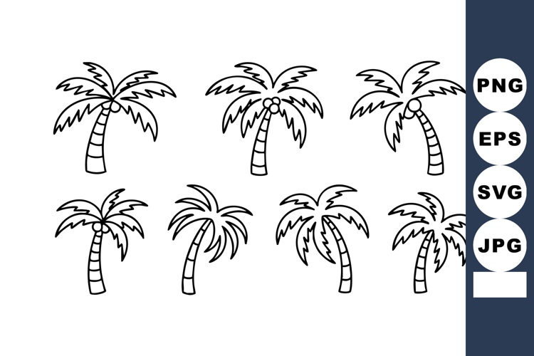 Palm Tree Outline Image 11