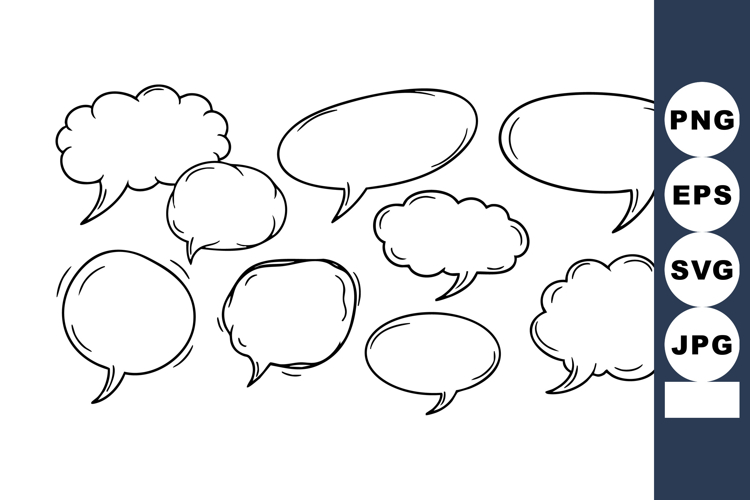 Hand Drawn Speech Bubbles Collection for Creative Communicat