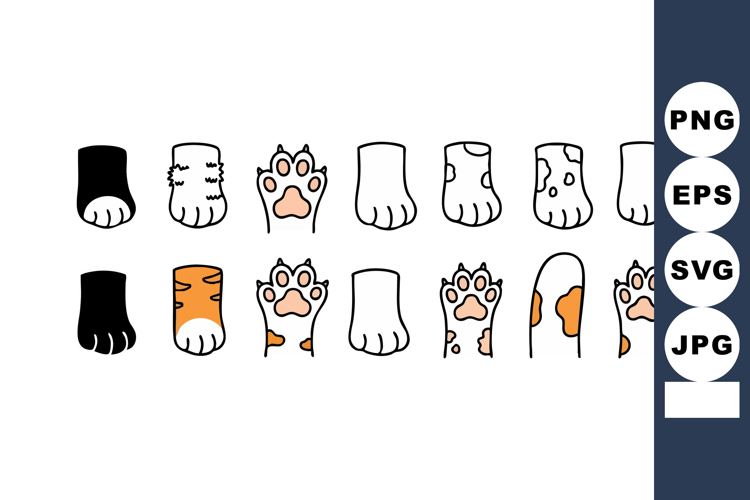 Cat Clipart Black And White Image 24