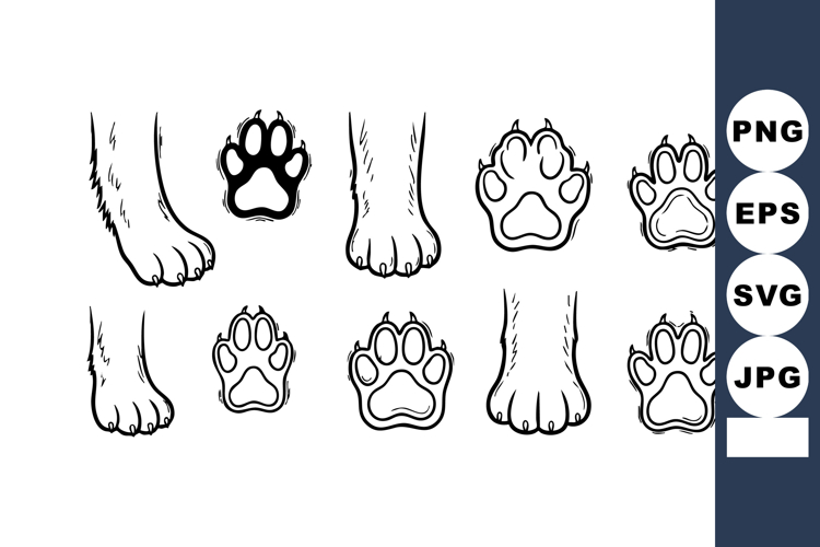 Black And White Animal Clipart Image 2