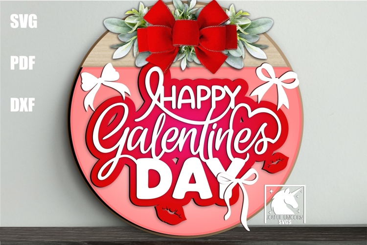 Happy Galentines Day Door Hanger SVG