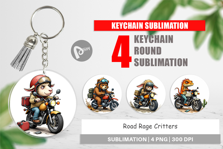 Keychain Road Rage Critters