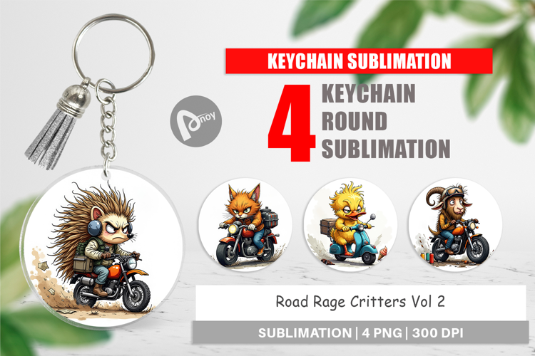 Keychain Road Rage Critters