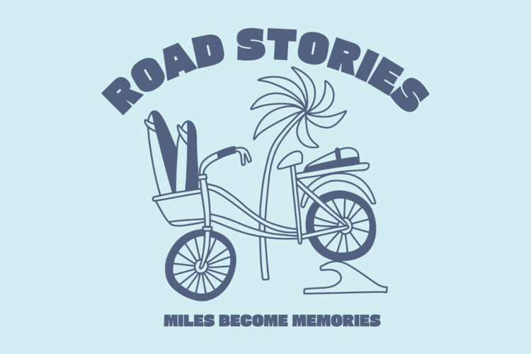 Road Stories Vintage Summer Riding Beach T shirt Design