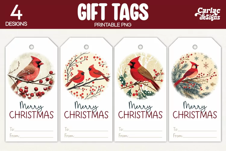 Christmas Gift Tags, Merry Christmas Printable Tags
