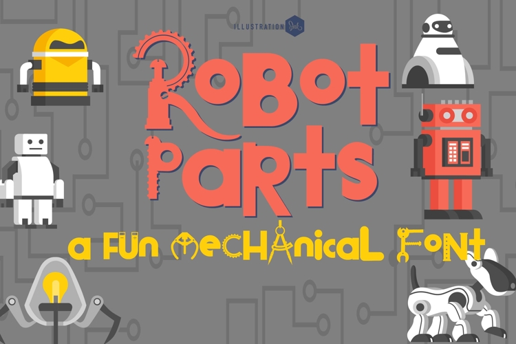 Robot Parts Font Family