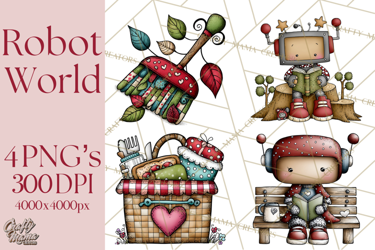 Adorable Robots Clipart, Playful Toy Robot Clip Art PNG