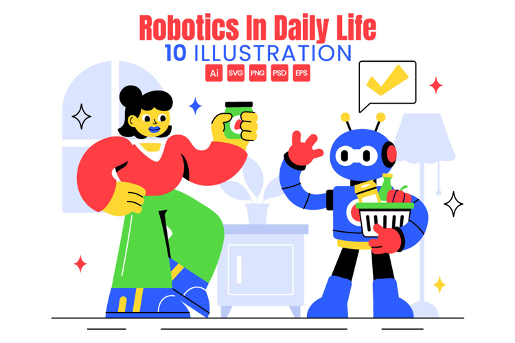10 Robotics in Daily Life Illustration