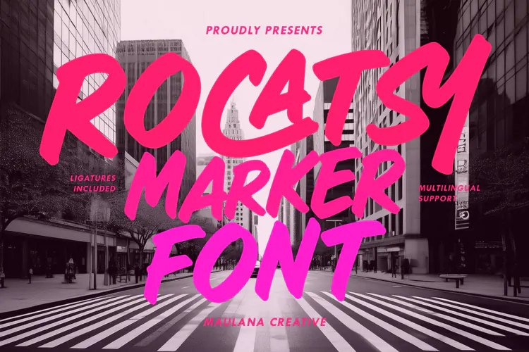 Rocatsy Marker Font Brush Typeface