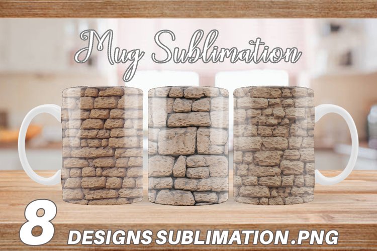 Rock Wall Vintage Mug sublimation design