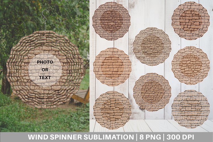 Rock Wall Vintage Wind Spinner | Sublimation Spinner Design