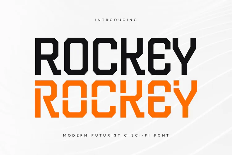 Rockey - Modern Sci-fi Futuristic Font