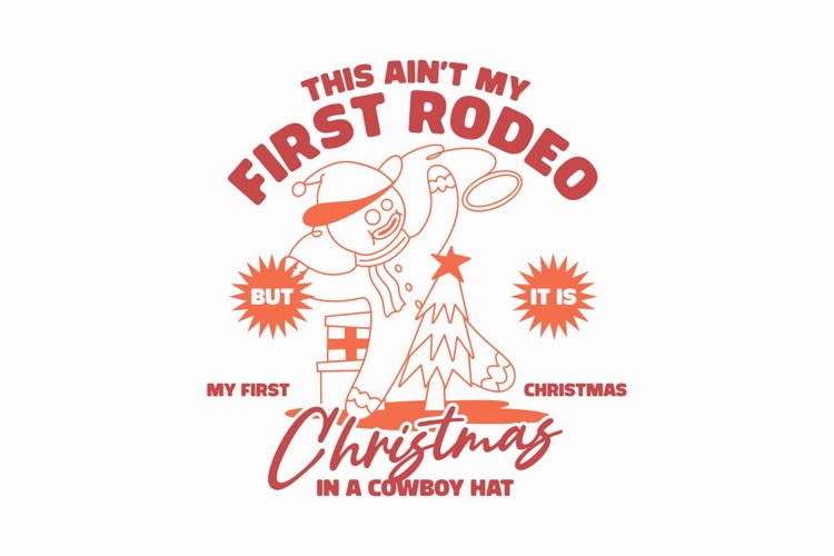 This Aint My First Rodeo Christmas Cowboy Hat T-shirt