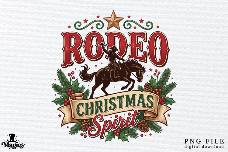 Rodeo Christmas Spirit PNG example image 1