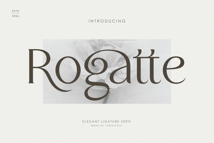 Rogatte || elegant ligature serif