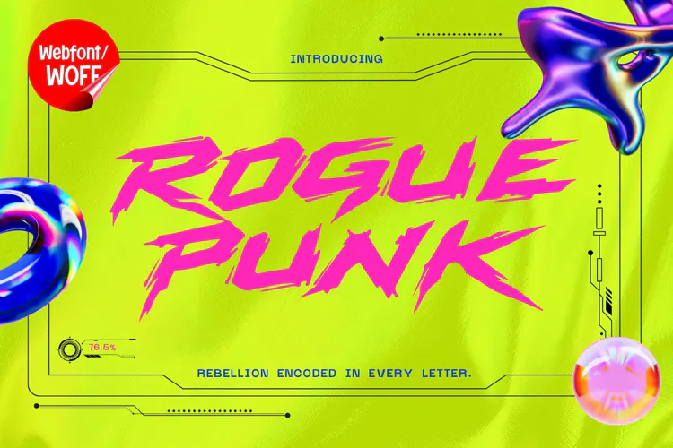 Roguepunk | Cyberpunk Graffiti Webfont