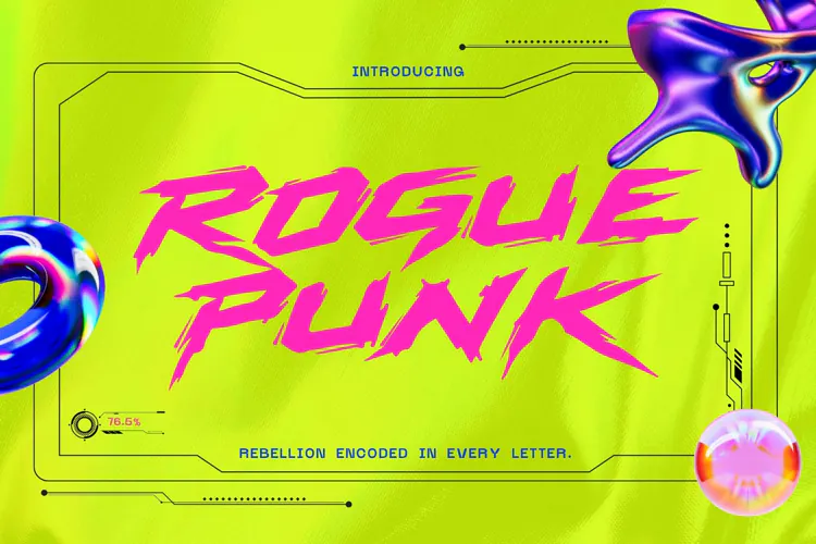 Roguepunk - Cyberpunk Graffiti Font