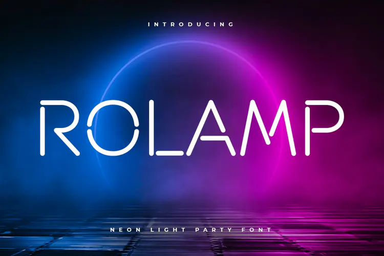 ROLAMP - Neon Light Party Font