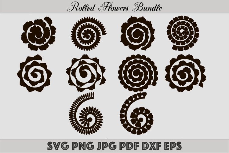 Rolled flowers svg