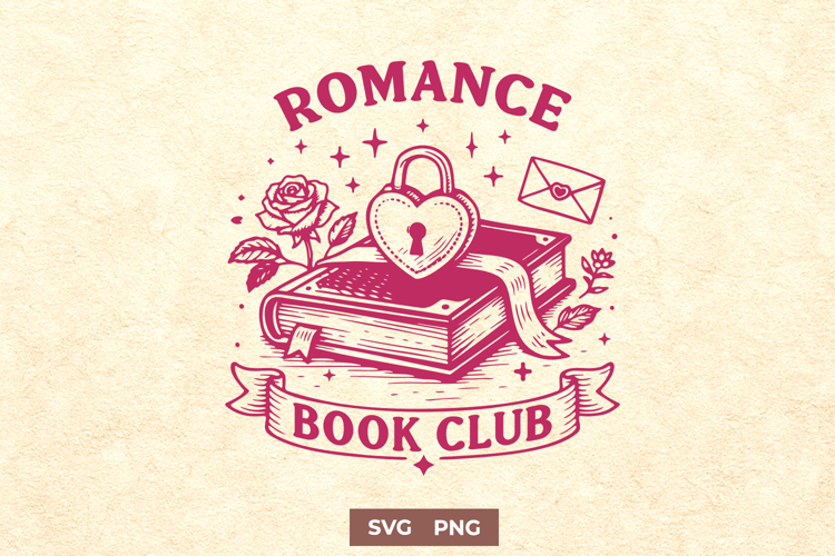 Romance Book Club SVG - Spicy Romance Reader PNG Design