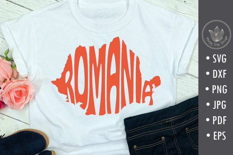 Romania svg cut file, map shape