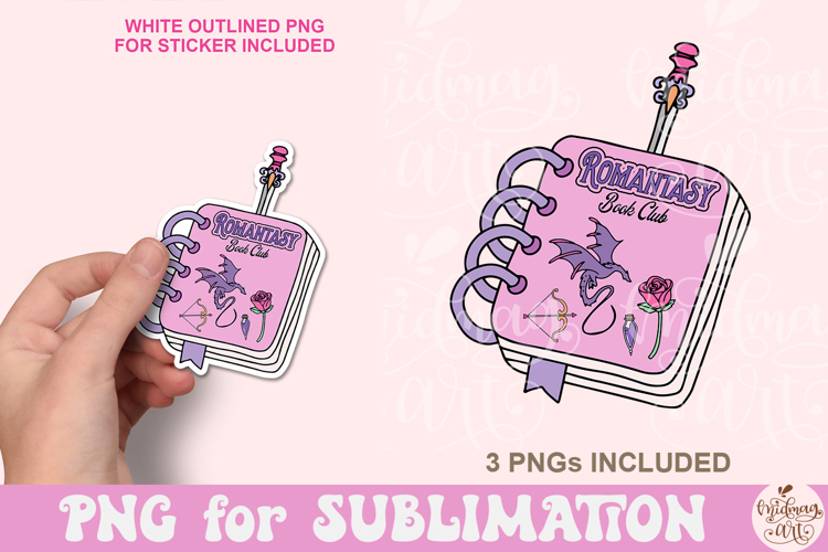 Romantasy Book Club Notebook Png