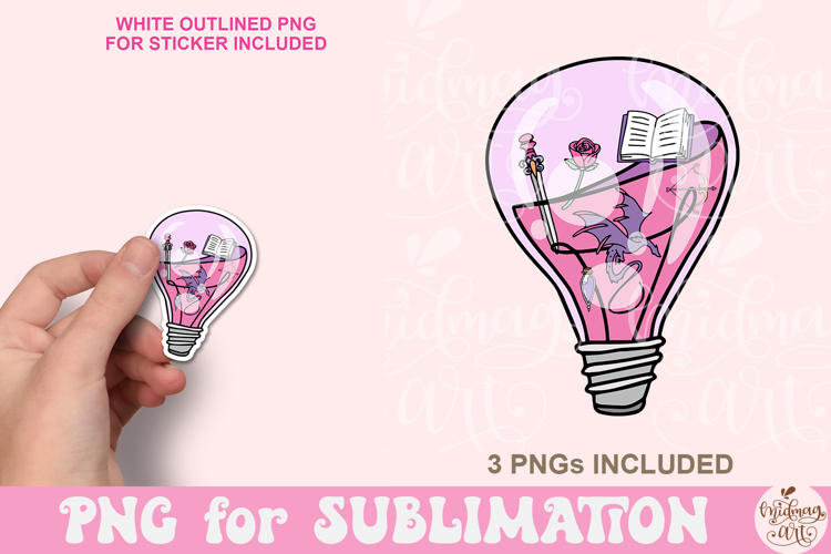 Romantasy Reader Bulb PNG