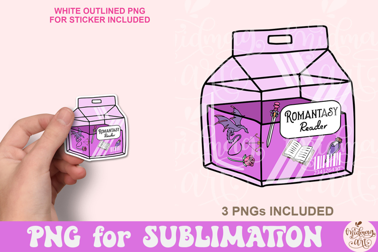 Romantasy Reader Drink Box PNG