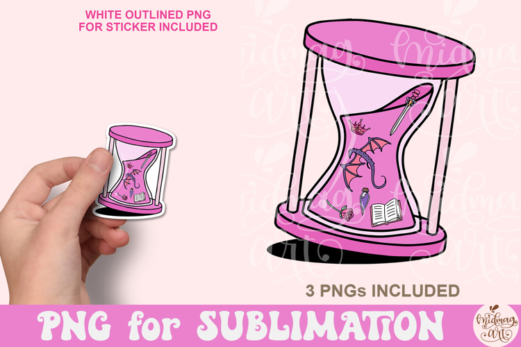 Romantasy Reader Hourglass PNG