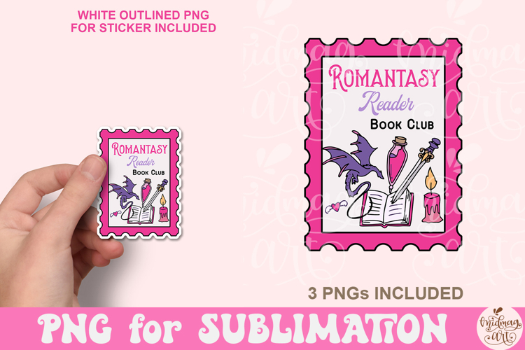 Romantasy Reader Stamp Png