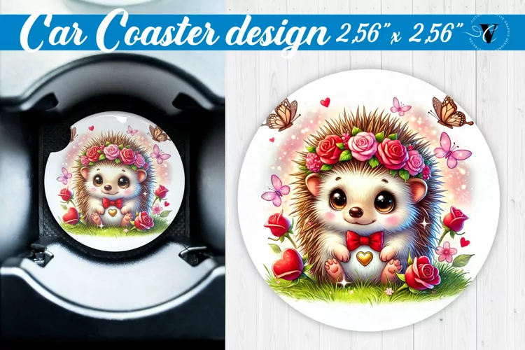 Car Coaster | Romantic Animal | Hedgehog