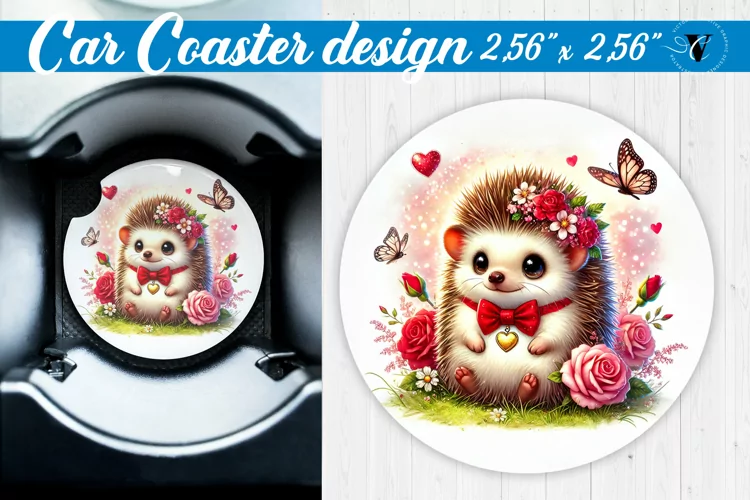 Car Coaster | Romantic Animal | Hedgehog