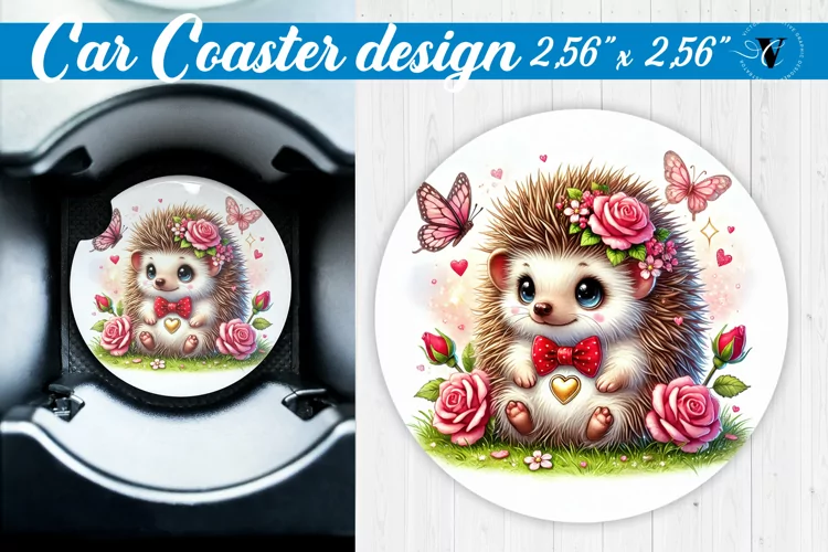 Car Coaster | Romantic Animal | Hedgehog