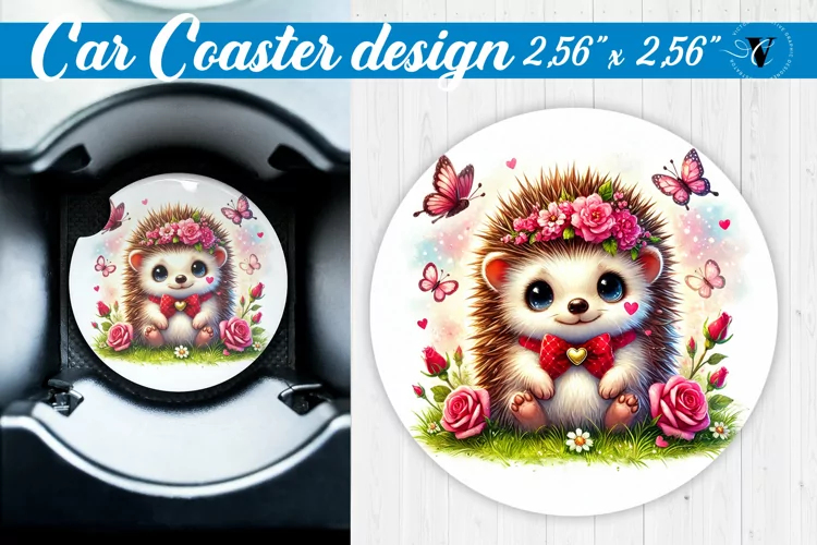 Car Coaster | Romantic Animal | Hedgehog
